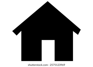 House icon silhouette vector illustration
