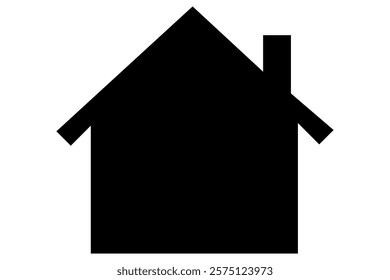 House icon silhouette vector illustration
