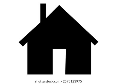 House icon silhouette vector illustration
