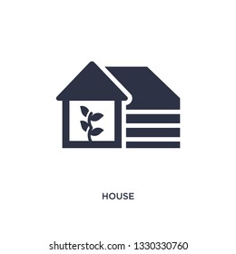 house icon. Simple element illustration from farming and gardening concept. house editable symbol design on white background. Can be use for web and mobile.