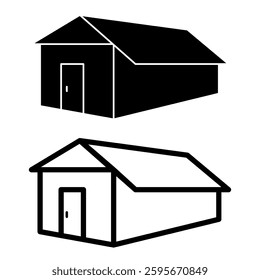 house icon, simple flat style, illustration, logo sign symbol pictogram template, for ui or ux isolated on white for mobile app, editable