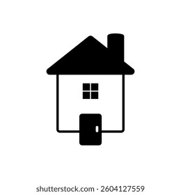 house icon, simple flat style, illustration, logo sign symbol pictogram template, for ui or ux isolated on white for mobile app, editable