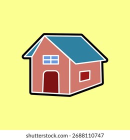 ícone da casa, estilo plano simples, ilustração, símbolo símbolo de logotipo modelo pictograma, para ui ou ux para aplicativo móvel, editável