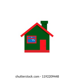 house icon. Simple flat symbol. Illustration pictogram on white background. vector EPS10