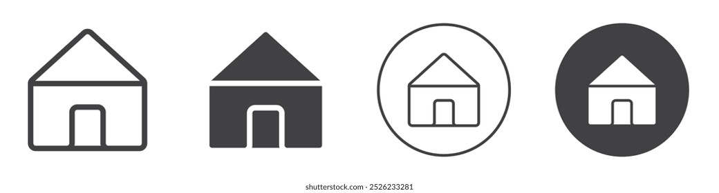 Icono de la casa Logotipo de Vector de contorno simple