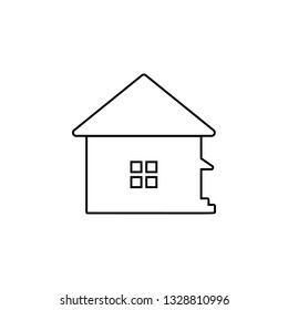 house icon. Simple thin line, outline vector of universal icons for UI and UX, website or mobile application