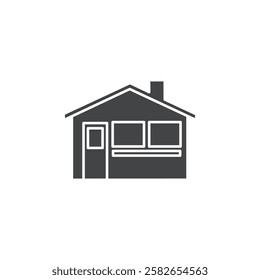 house icon simple thin line vector