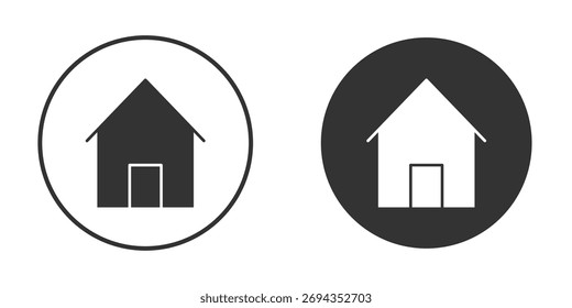 Icono de la casa. Simple Ilustración vectorial. Conjunto de iconos de silueta.