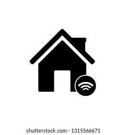  house icon. smart home icon. black vector