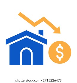 House Icon Solid Color Design Vector Illustration