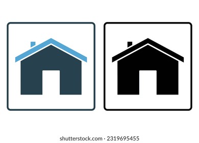 House icon. Solid icon style design. Simple vector design editable