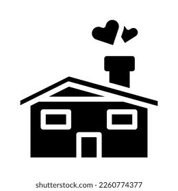 house icon solid style valentine illustration vector element and symbol perfect. Icon sign from modern collection for web.