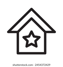 house icon with star, vectori illustration 