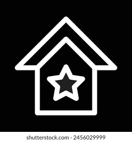 house icon with star, vectori illustration 