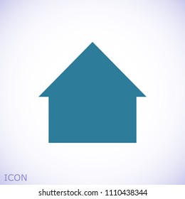 house icon, stock vector illustration flat design style