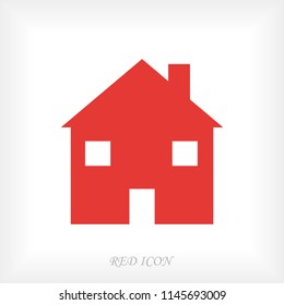 house icon, stock vector illustration flat design style