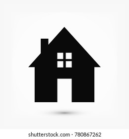 house icon, stock vector illustration flat design style