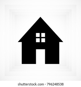 house icon, stock vector illustration flat design style