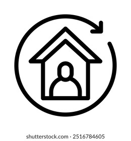 house icon with style outline