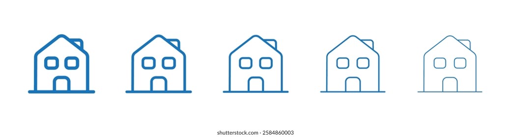 House icon Symbol collection thin outline set