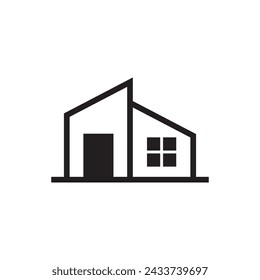 House icon. House symbol for real estate objects and houses black icons isolated on white background