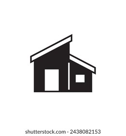 House icon. House symbol for real estate objects and houses black icons isolated on white background