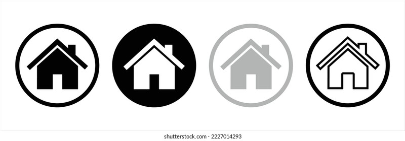 House icon. House icon symbol. House signs. Detached house icon. web icon set. vector illustration