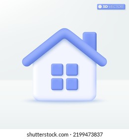 House icon symbols. Trendy Smart Home, Real estate, loan, mortgage, back concept. 3D vector isolated illustration design. Cartoon pastel Minimal style. You can used for mobile app, ux, ui, print ad.