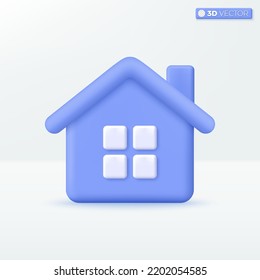 House icon symbols. Trendy Smart Home, Real estate, loan, mortgage, back concept. 3D vector isolated illustration design. Cartoon pastel Minimal style. You can used for mobile app, ux, ui, print ad.