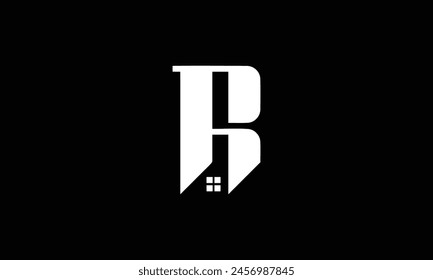 Haussymbol-Vorlage mit B-Buchstabe, Home Creative Vektorgrafik Logo Design, Architektur, Bauwesen und Konstruktion, Illustrationselement