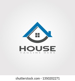 House icon template, home creative vector logo design, architecture,building and construction, illustration element