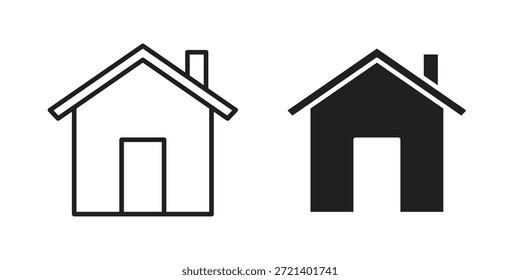 Ícone de casa do modelo. Conjunto de gráficos vetoriais de ícones