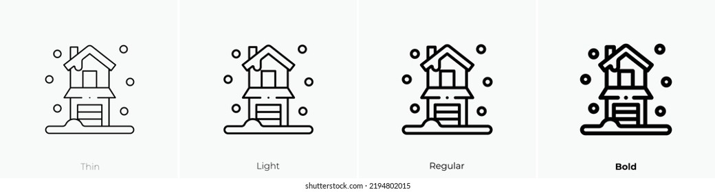 house icon. Thin, Light Regular And Bold style design isolated on white background