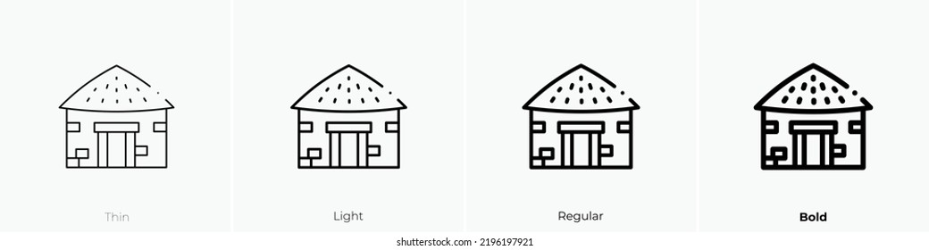 house icon. Thin, Light Regular And Bold style design isolated on white background