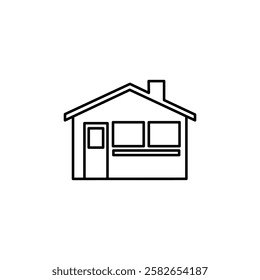 house icon thin line outline sign