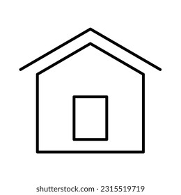 House icon in thin line style