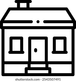 house icon. Thin Linear Style Design Isolated On White Background