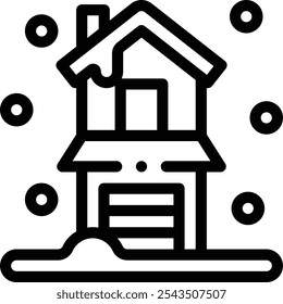 house icon. Thin Linear Style Design Isolated On White Background