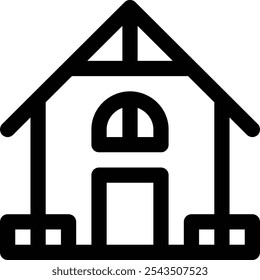 house icon. Thin Linear Style Design Isolated On White Background