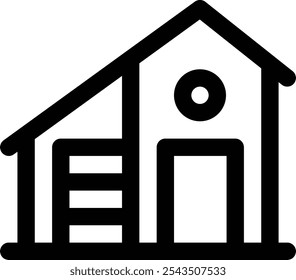 house icon. Thin Linear Style Design Isolated On White Background