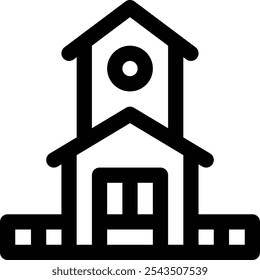 house icon. Thin Linear Style Design Isolated On White Background