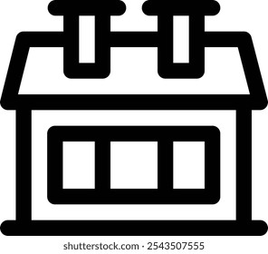 house icon. Thin Linear Style Design Isolated On White Background