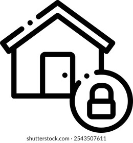 Icono de la casa. Diseño De Estilo Lineal Delgado Aislado Sobre Fondo Blanco