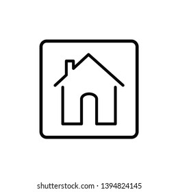 house icon trendy flat design