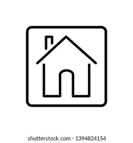 house icon trendy flat design