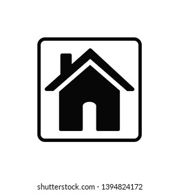house icon trendy flat design