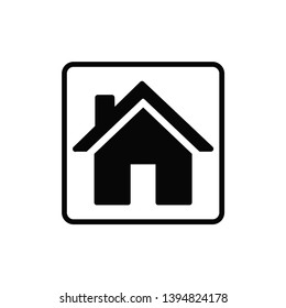 house icon trendy flat design