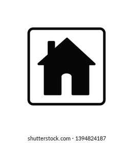 house icon trendy flat design