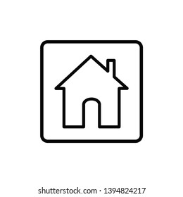 house icon trendy flat design