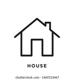 house icon in trendy flat design